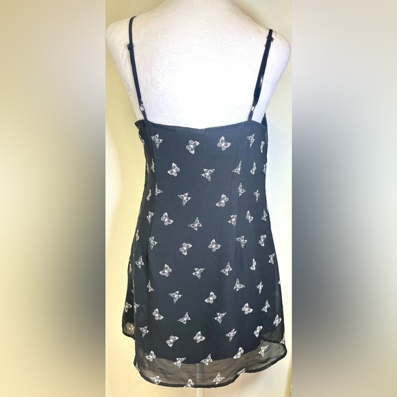 Fairy core Babydoll Butterfly Black & White Print Women’s Dress 
Size Medium - Picture 6 of 6